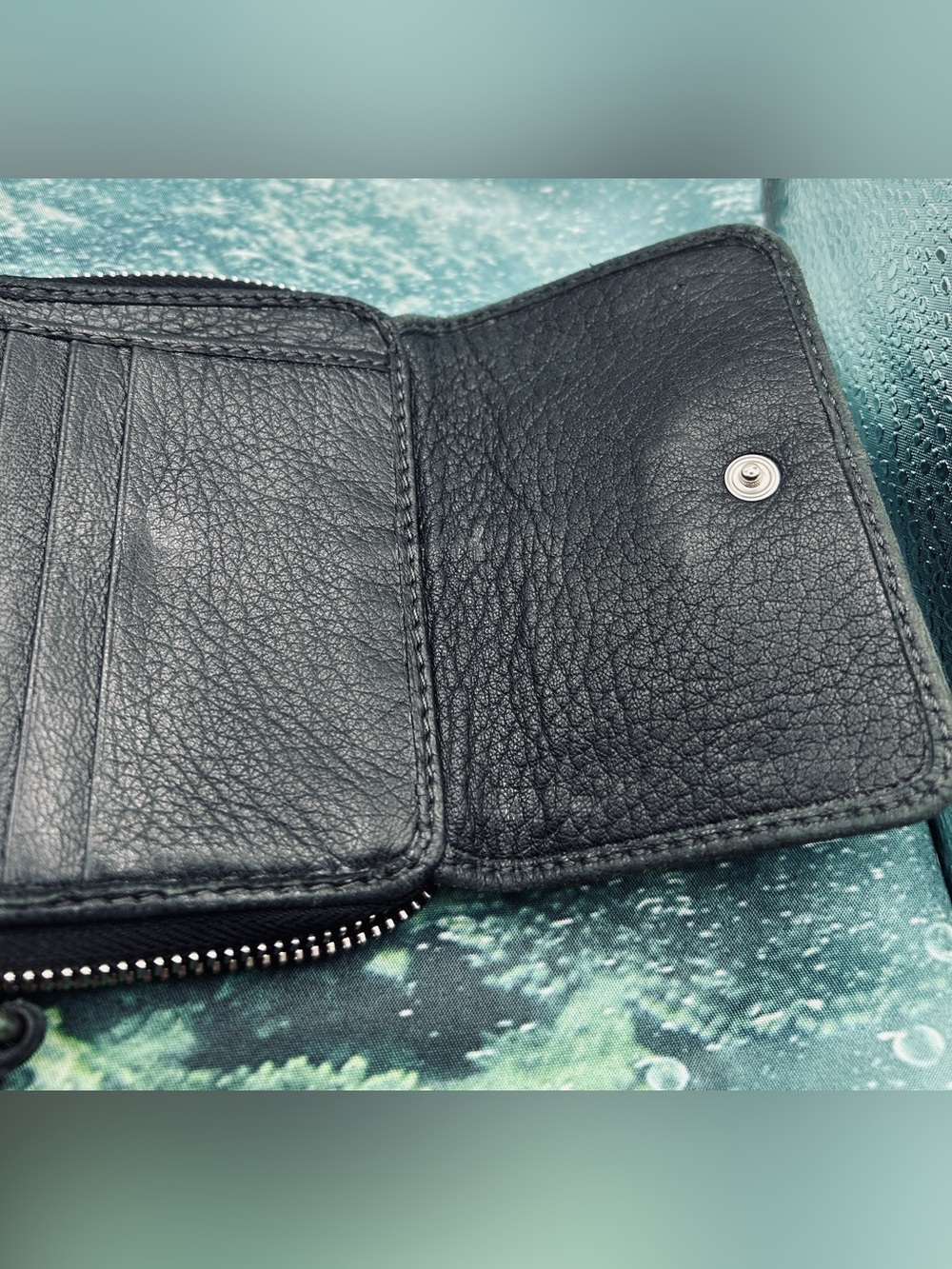 Authentic Chloé Black Grained Buffalo Leather Paddington Square Wallet VGC - Picture 6 of 15